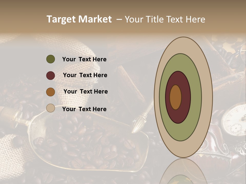 Kurbel Kaffeebohnen Mahlwerk PowerPoint Template