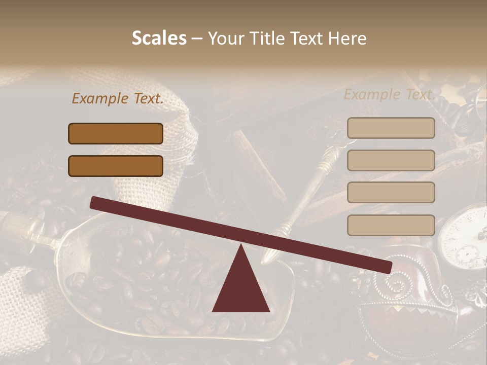 Kurbel Kaffeebohnen Mahlwerk PowerPoint Template