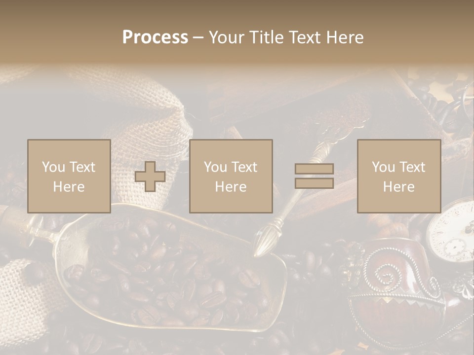 Kurbel Kaffeebohnen Mahlwerk PowerPoint Template