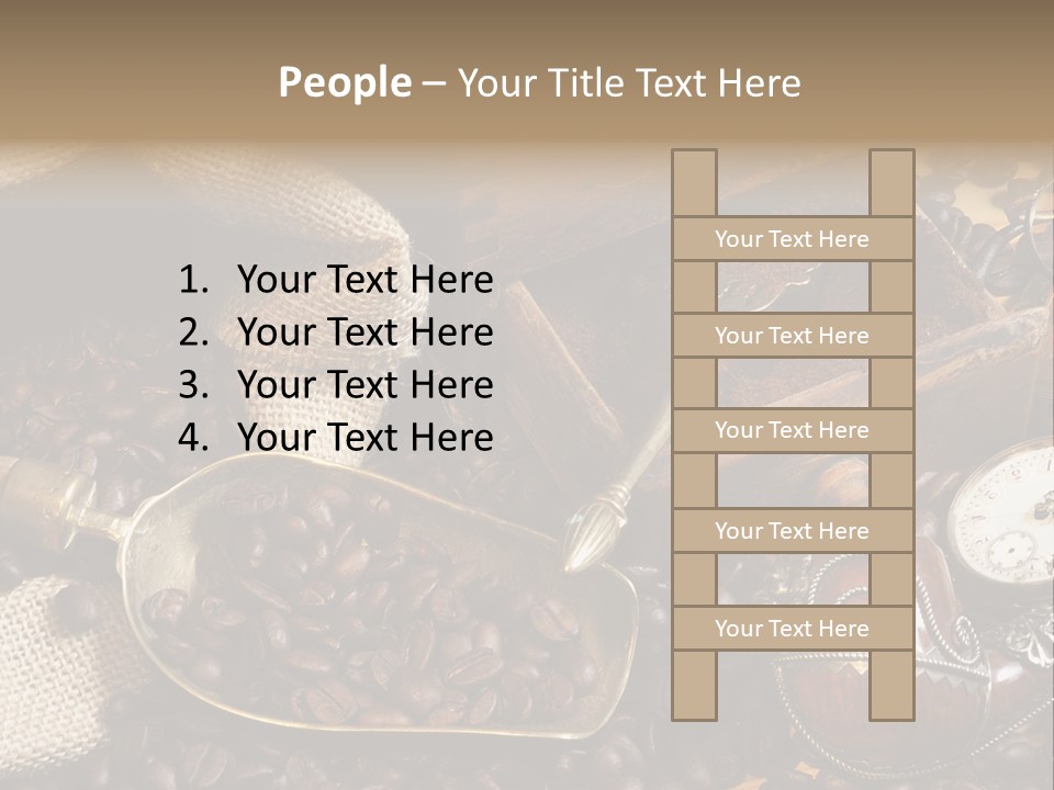 Kurbel Kaffeebohnen Mahlwerk PowerPoint Template