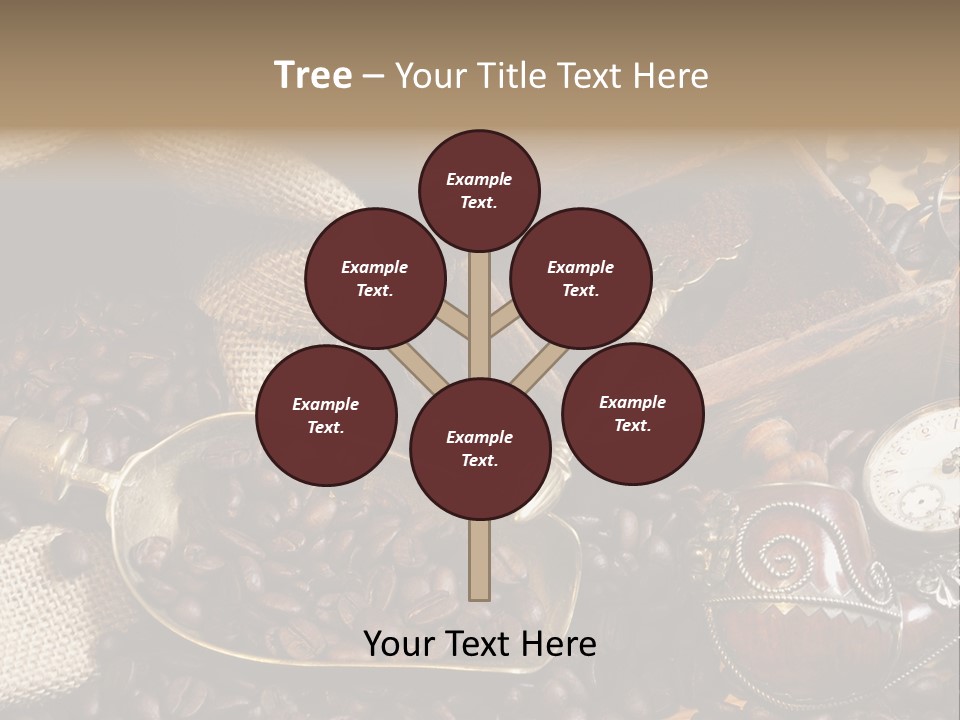 Kurbel Kaffeebohnen Mahlwerk PowerPoint Template