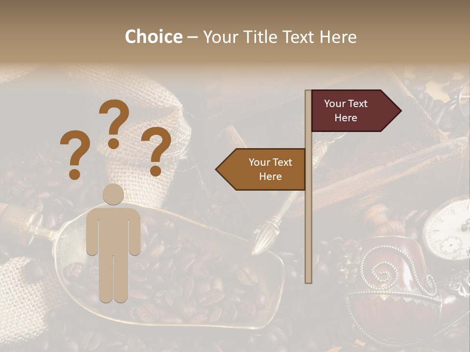 Kurbel Kaffeebohnen Mahlwerk PowerPoint Template