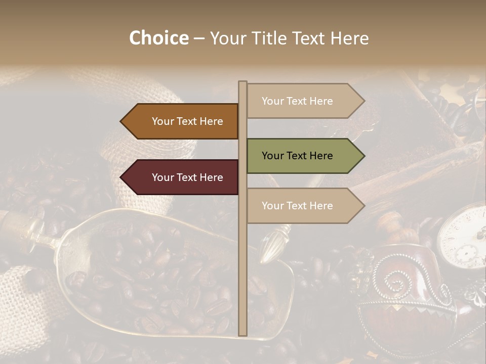 Kurbel Kaffeebohnen Mahlwerk PowerPoint Template