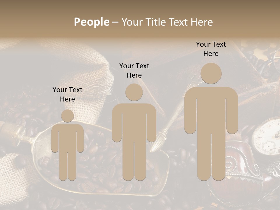 Kurbel Kaffeebohnen Mahlwerk PowerPoint Template