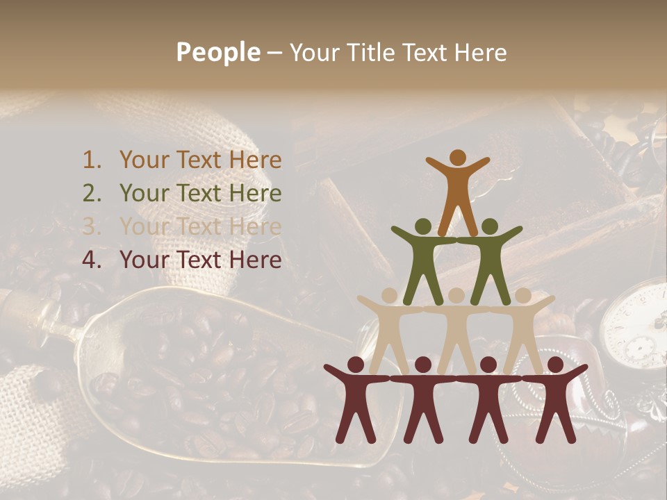 Kurbel Kaffeebohnen Mahlwerk PowerPoint Template