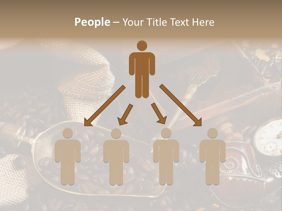 Kurbel Kaffeebohnen Mahlwerk PowerPoint Template