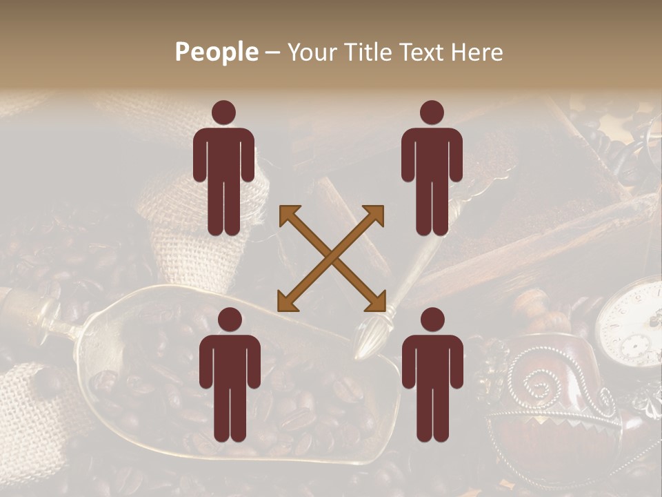 Kurbel Kaffeebohnen Mahlwerk PowerPoint Template