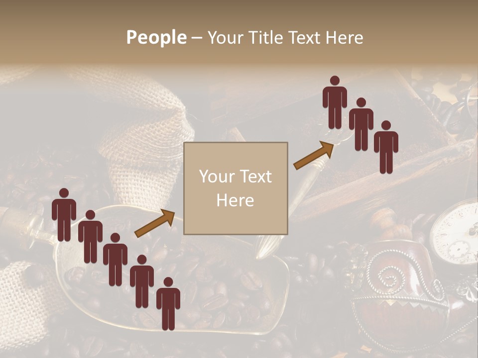 Kurbel Kaffeebohnen Mahlwerk PowerPoint Template