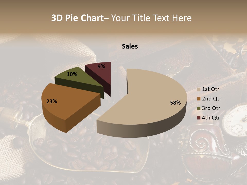 Kurbel Kaffeebohnen Mahlwerk PowerPoint Template