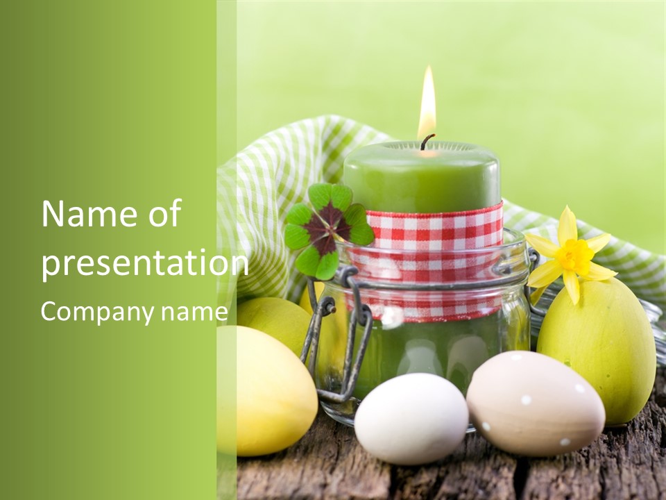 Garten Country Bunte Eier PowerPoint Template