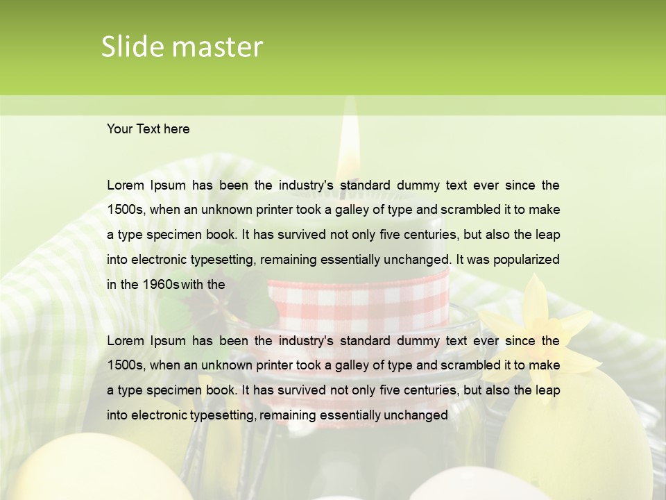 Garten Country Bunte Eier PowerPoint Template