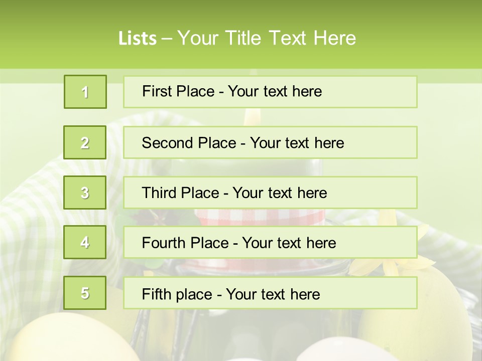 Garten Country Bunte Eier PowerPoint Template