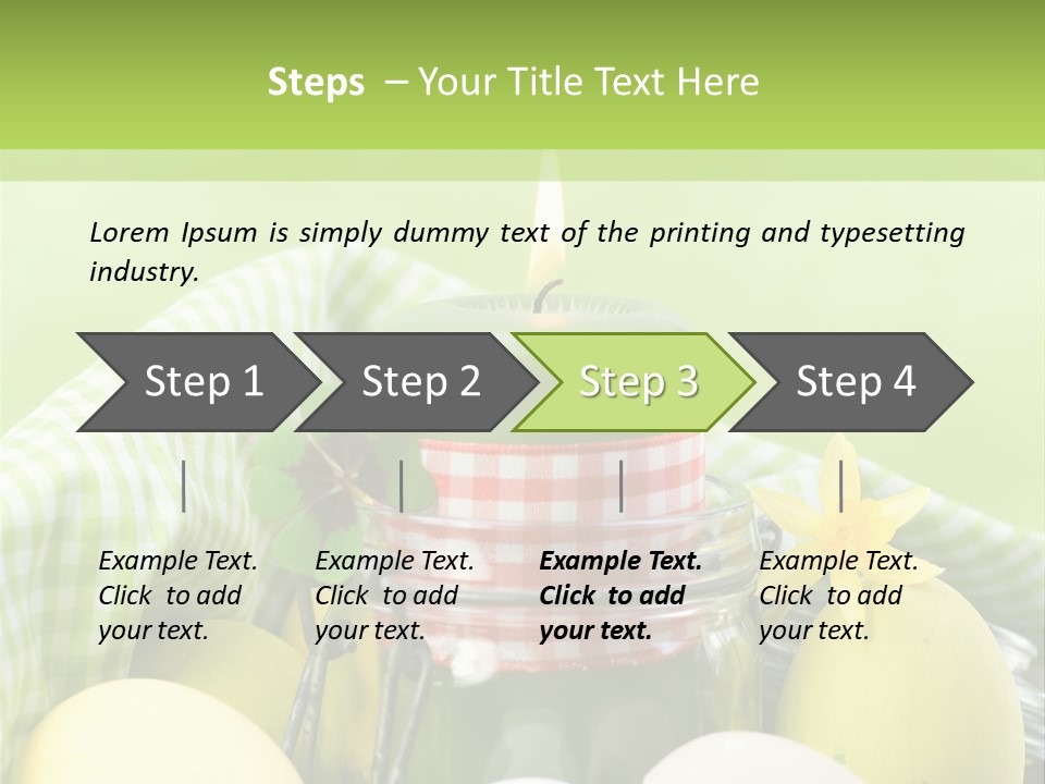 Garten Country Bunte Eier PowerPoint Template