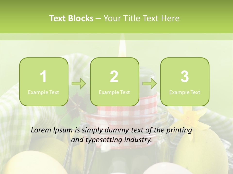 Garten Country Bunte Eier PowerPoint Template