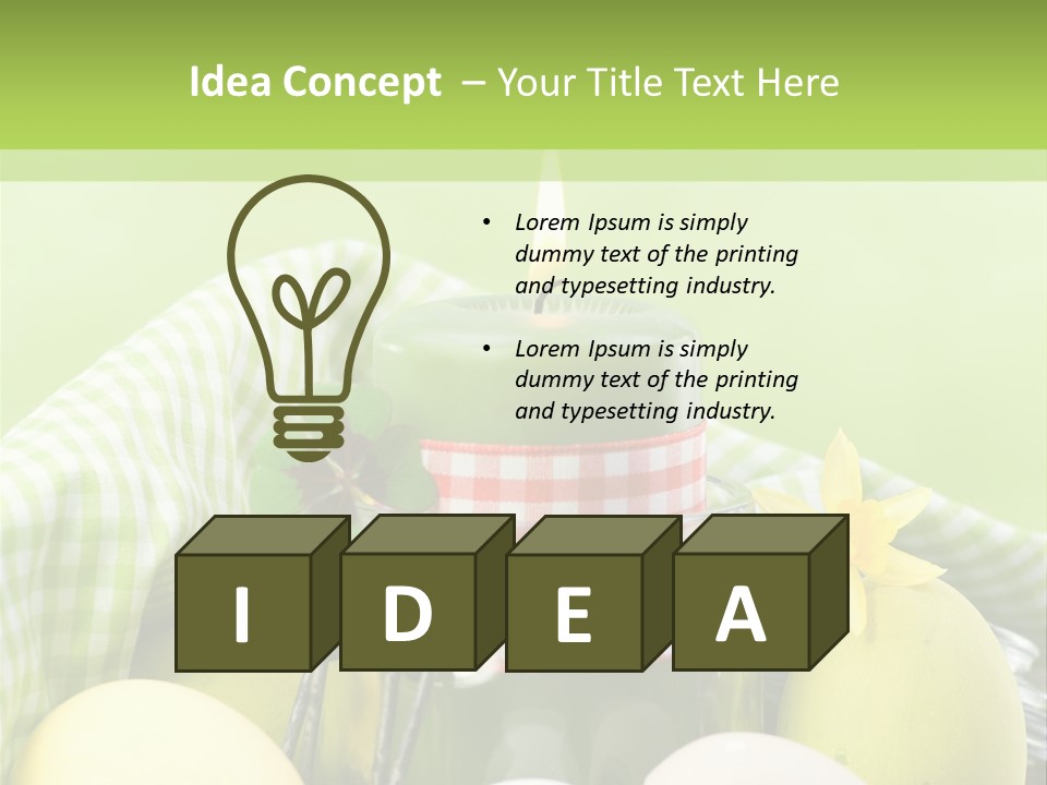 Garten Country Bunte Eier PowerPoint Template