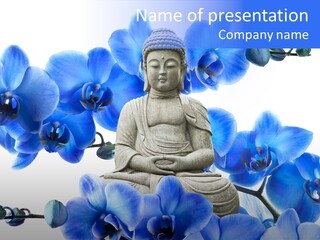 Statue De Bouddha Pur Thailand PowerPoint Template