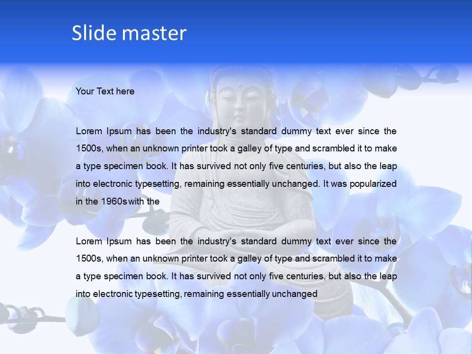 Statue De Bouddha Pur Thailand PowerPoint Template