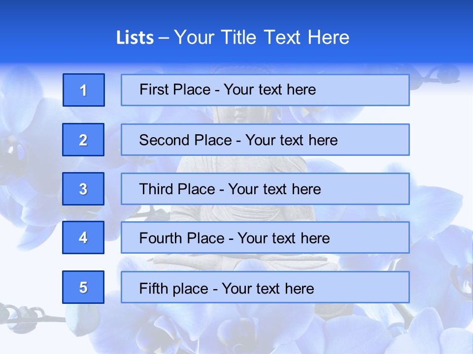Statue De Bouddha Pur Thailand PowerPoint Template