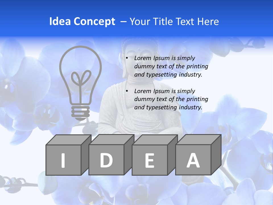 Statue De Bouddha Pur Thailand PowerPoint Template