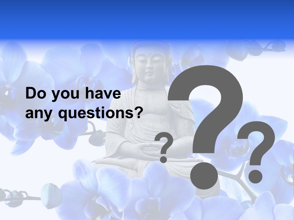 Statue De Bouddha Pur Thailand PowerPoint Template