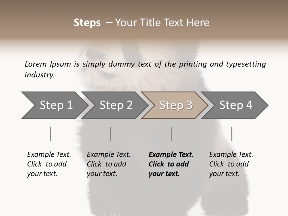 Bear Cub Isolated Panda PowerPoint Template