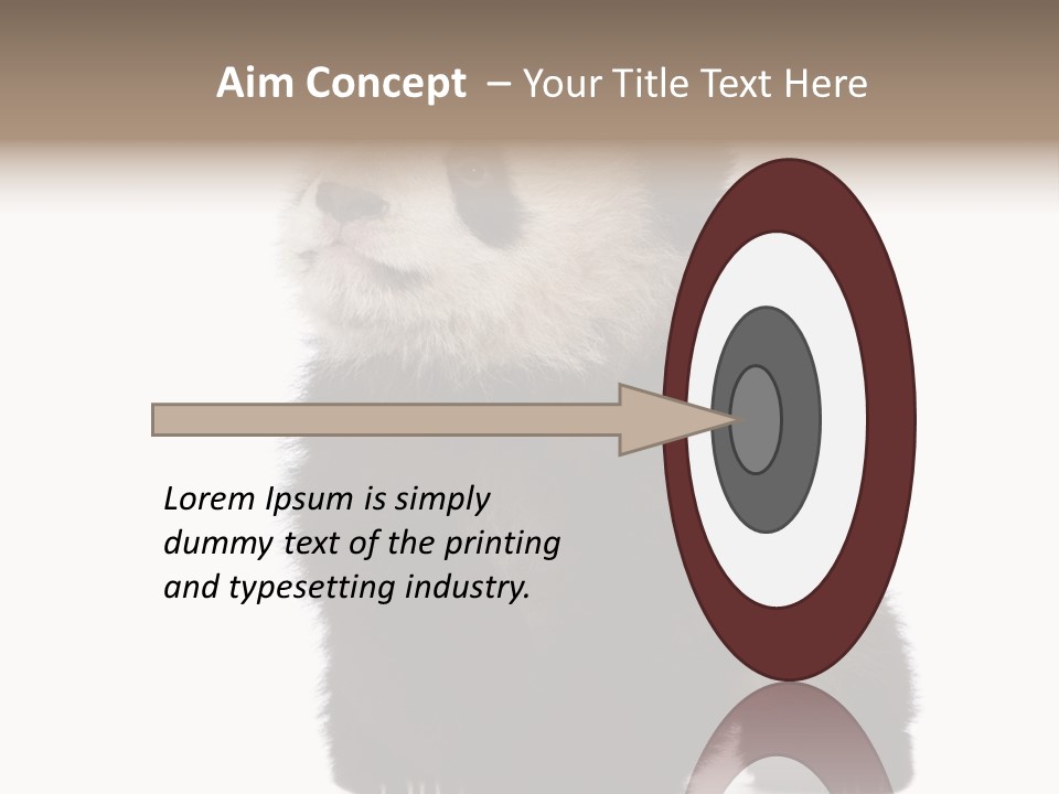 Bear Cub Isolated Panda PowerPoint Template