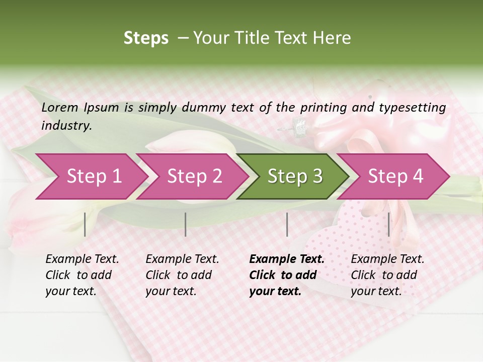 Fasten Wei Blume Rosa PowerPoint Template