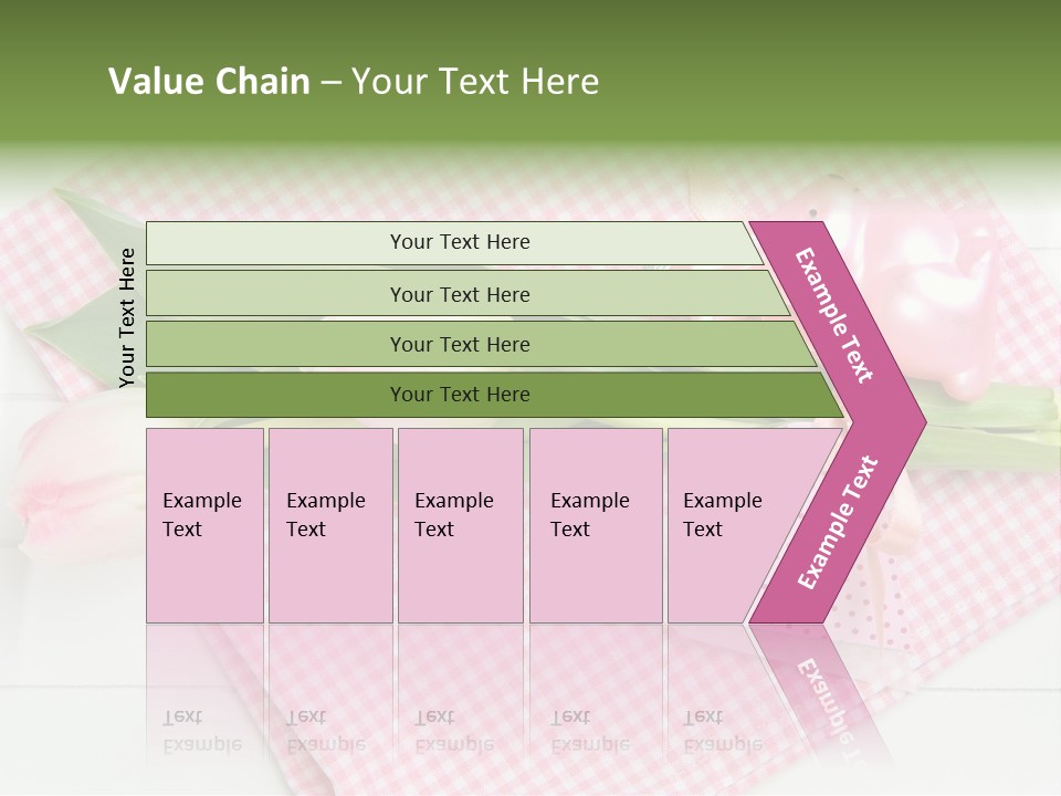 Fasten Wei Blume Rosa PowerPoint Template