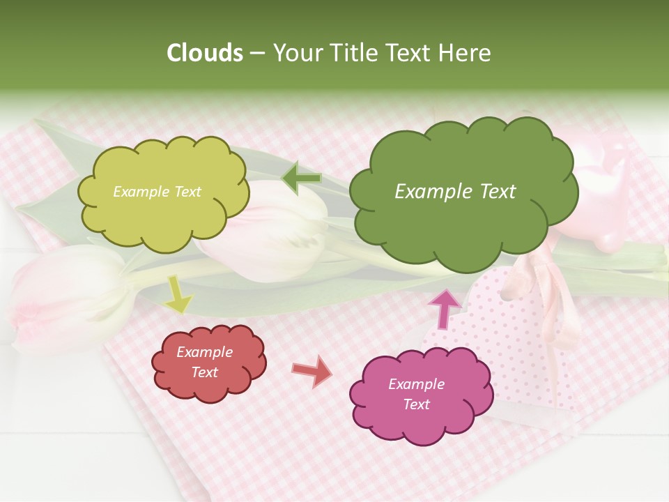 Fasten Wei Blume Rosa PowerPoint Template