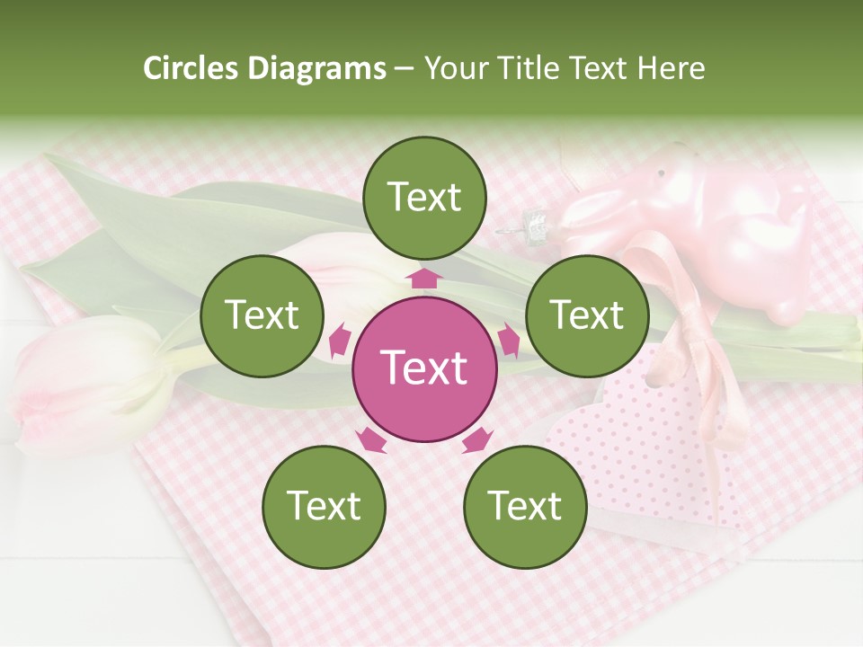 Fasten Wei Blume Rosa PowerPoint Template