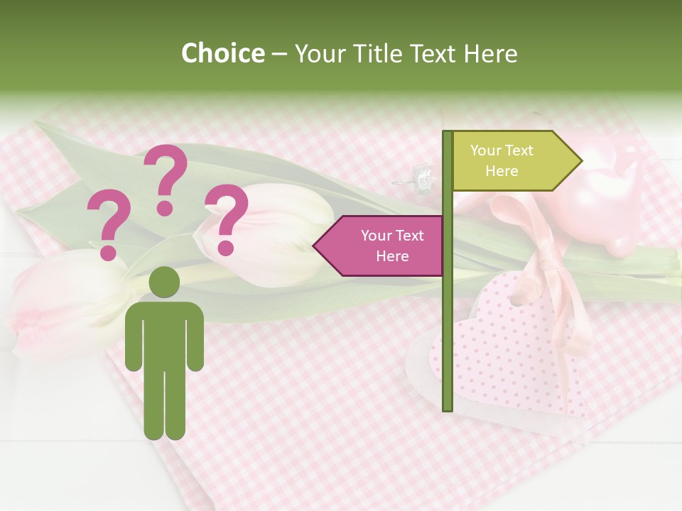 Fasten Wei Blume Rosa PowerPoint Template