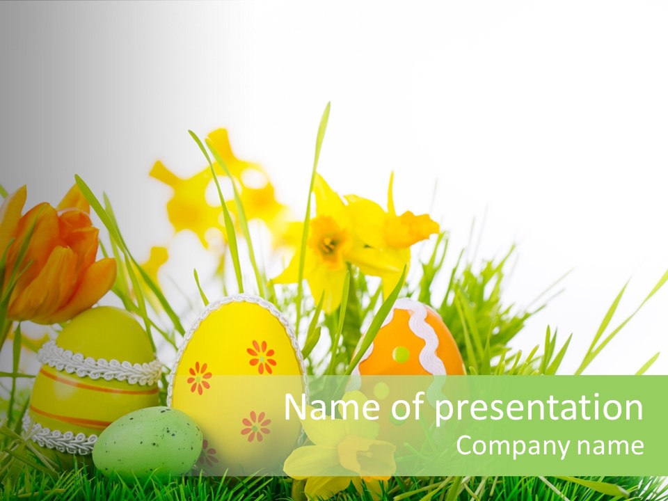 Easteregg Ostereier Suchen Karte PowerPoint Template