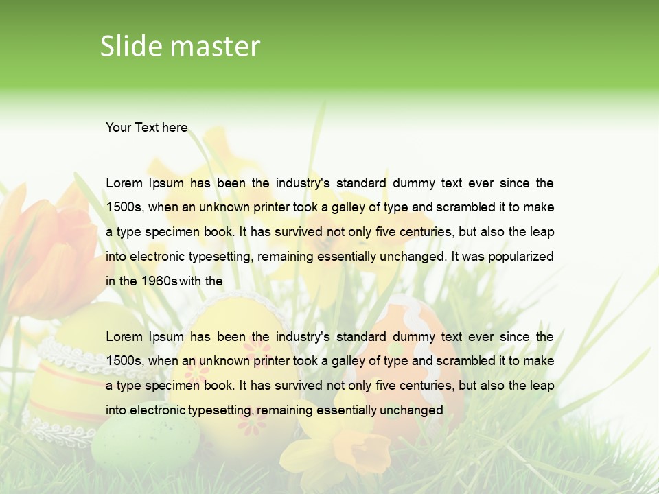 Easteregg Ostereier Suchen Karte PowerPoint Template
