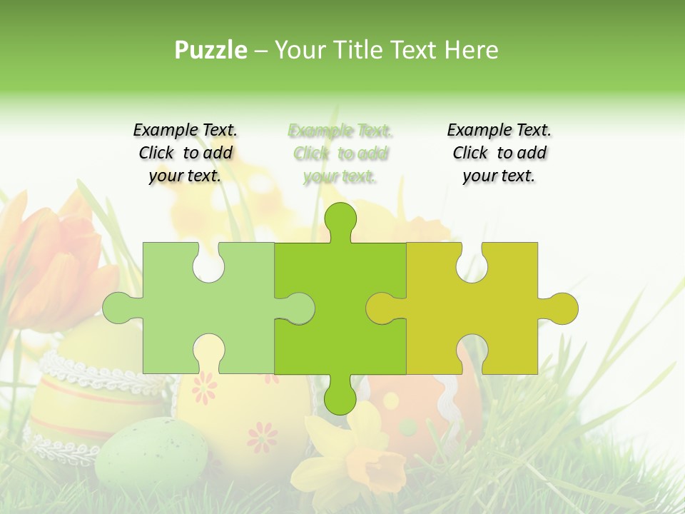 Easteregg Ostereier Suchen Karte PowerPoint Template