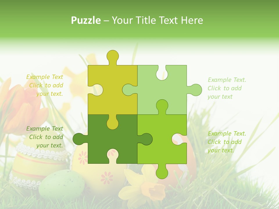 Easteregg Ostereier Suchen Karte PowerPoint Template