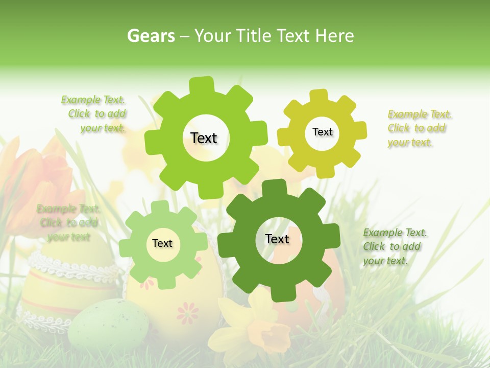 Easteregg Ostereier Suchen Karte PowerPoint Template