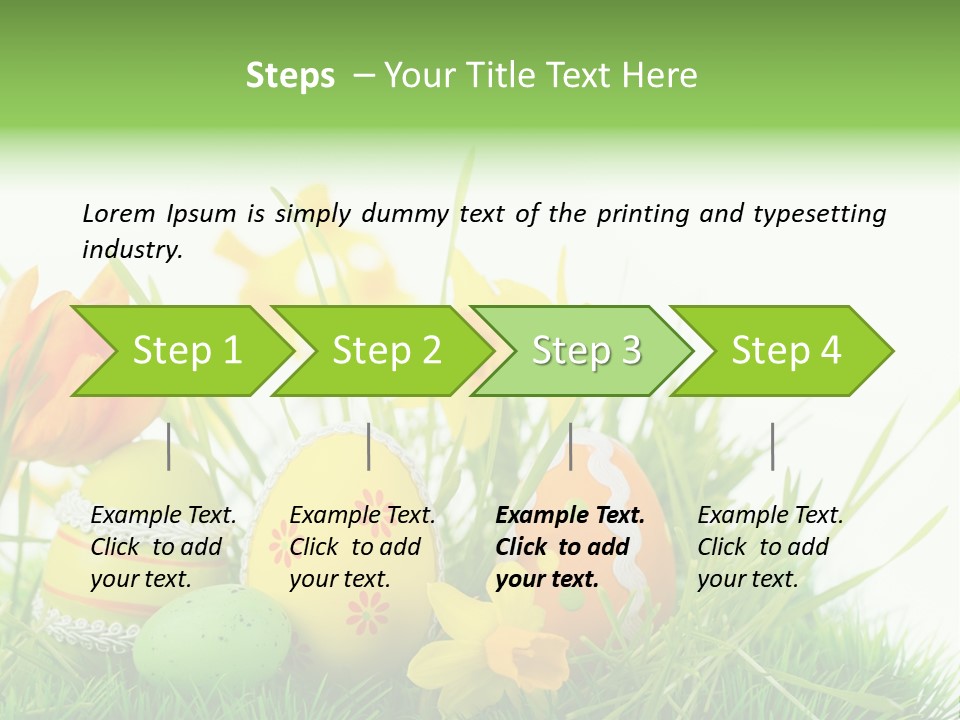 Easteregg Ostereier Suchen Karte PowerPoint Template