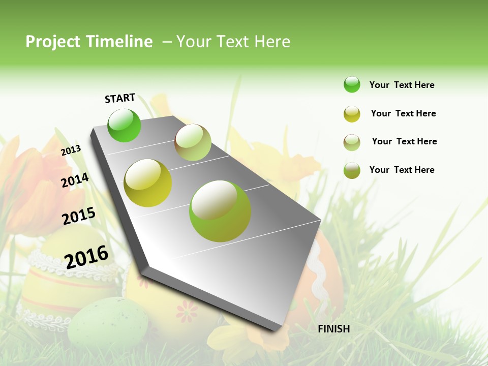 Easteregg Ostereier Suchen Karte PowerPoint Template