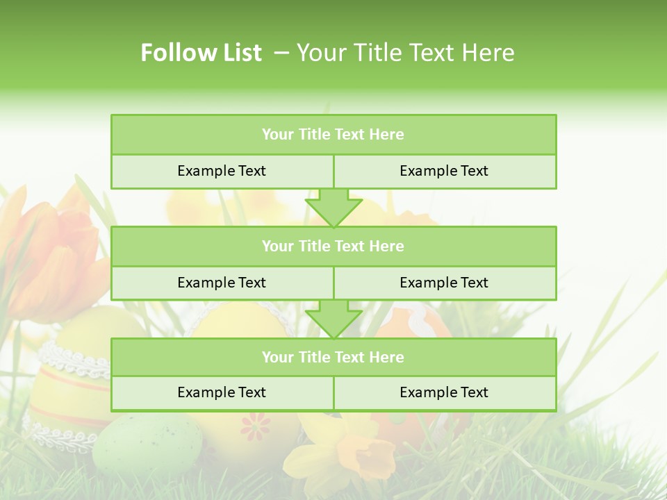 Easteregg Ostereier Suchen Karte PowerPoint Template