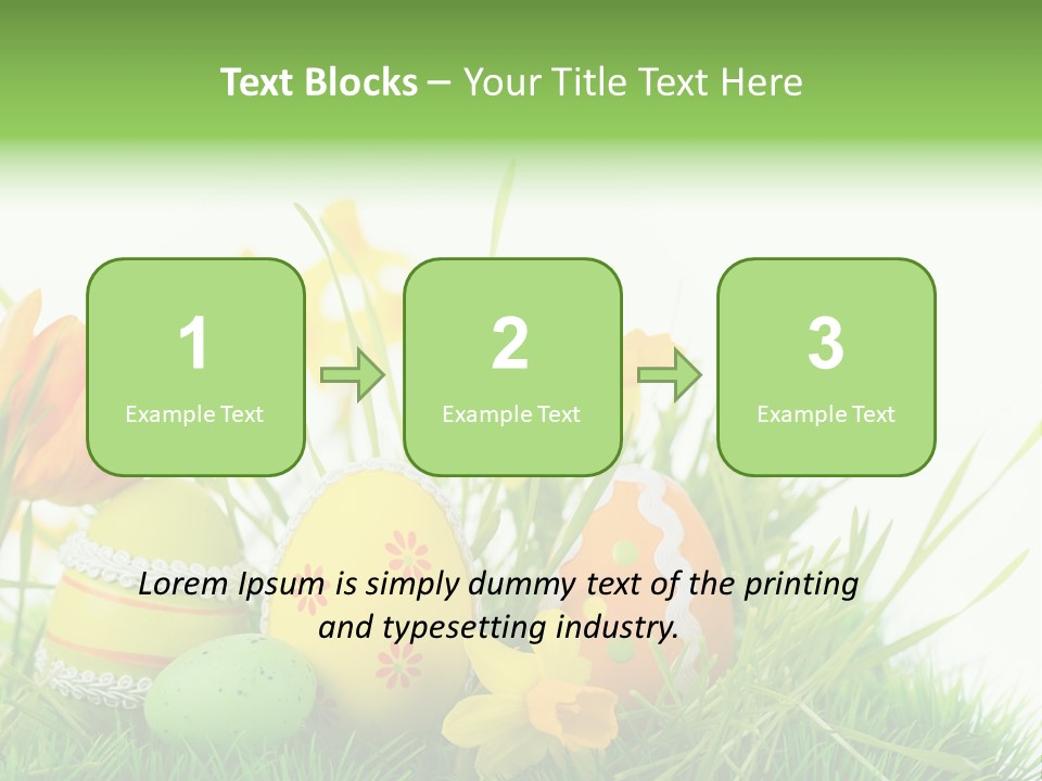 Easteregg Ostereier Suchen Karte PowerPoint Template