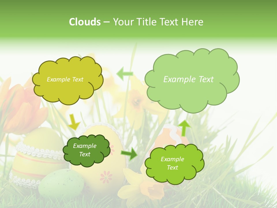 Easteregg Ostereier Suchen Karte PowerPoint Template