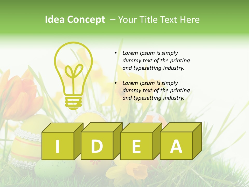 Easteregg Ostereier Suchen Karte PowerPoint Template