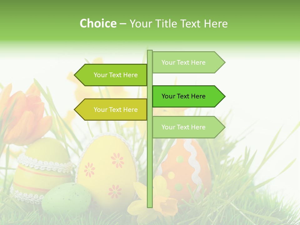 Easteregg Ostereier Suchen Karte PowerPoint Template
