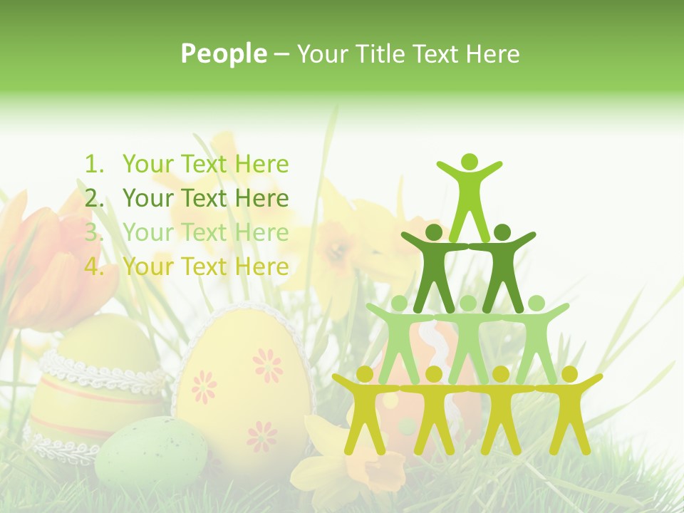 Easteregg Ostereier Suchen Karte PowerPoint Template