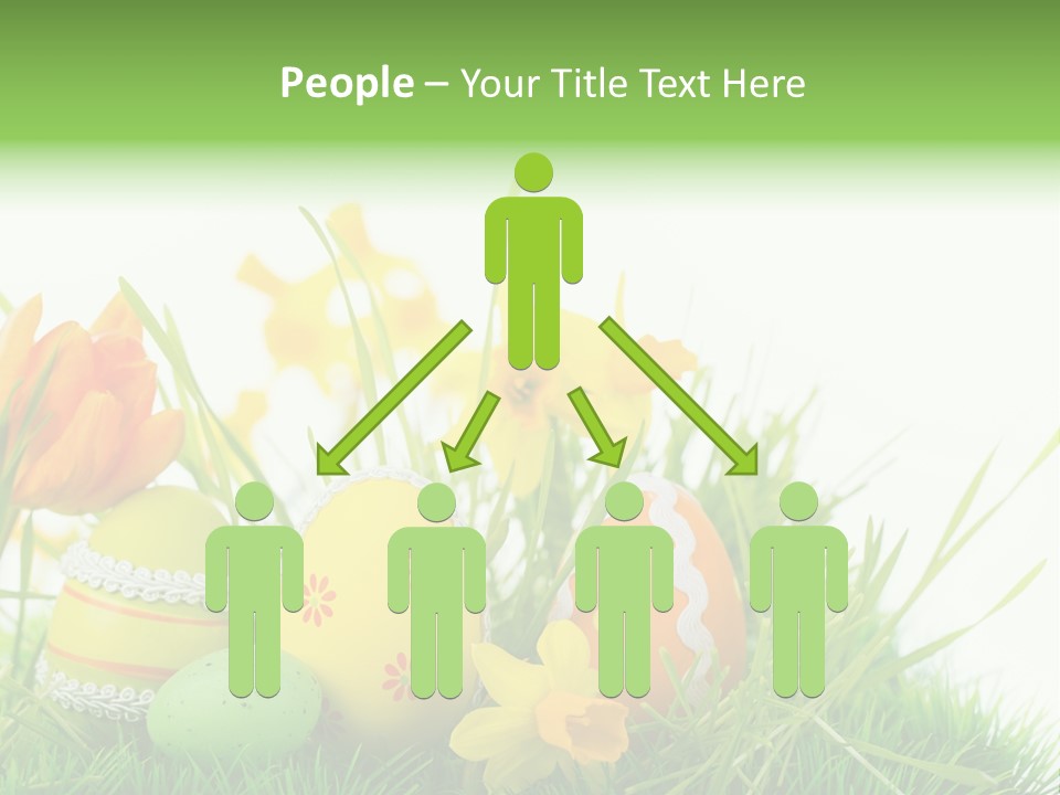 Easteregg Ostereier Suchen Karte PowerPoint Template