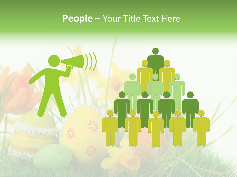 Easteregg Ostereier Suchen Karte PowerPoint Template