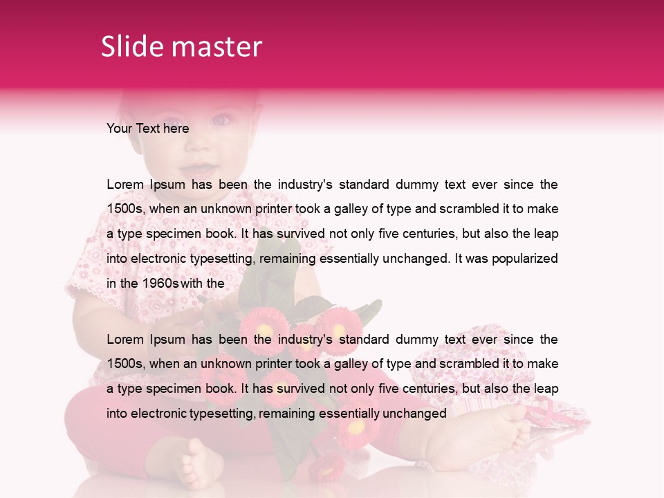 Isoliert Blumenstrau Sommer PowerPoint Template