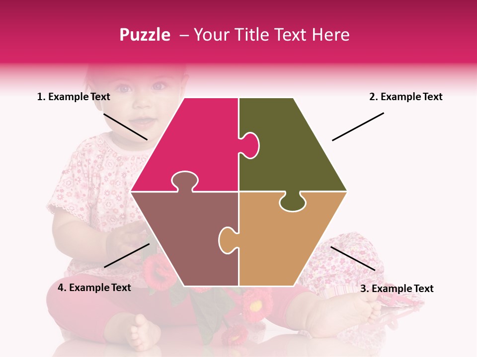 Isoliert Blumenstrau Sommer PowerPoint Template