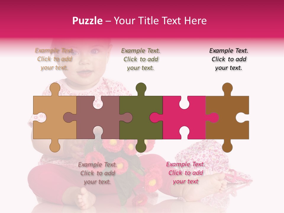 Isoliert Blumenstrau Sommer PowerPoint Template