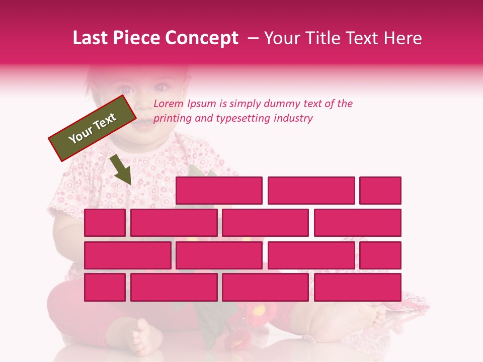 Isoliert Blumenstrau Sommer PowerPoint Template